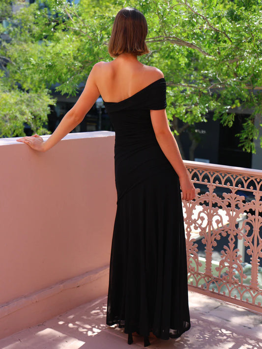 By Nicola - Fiesta Off Shoulder Maxi Dress in Black