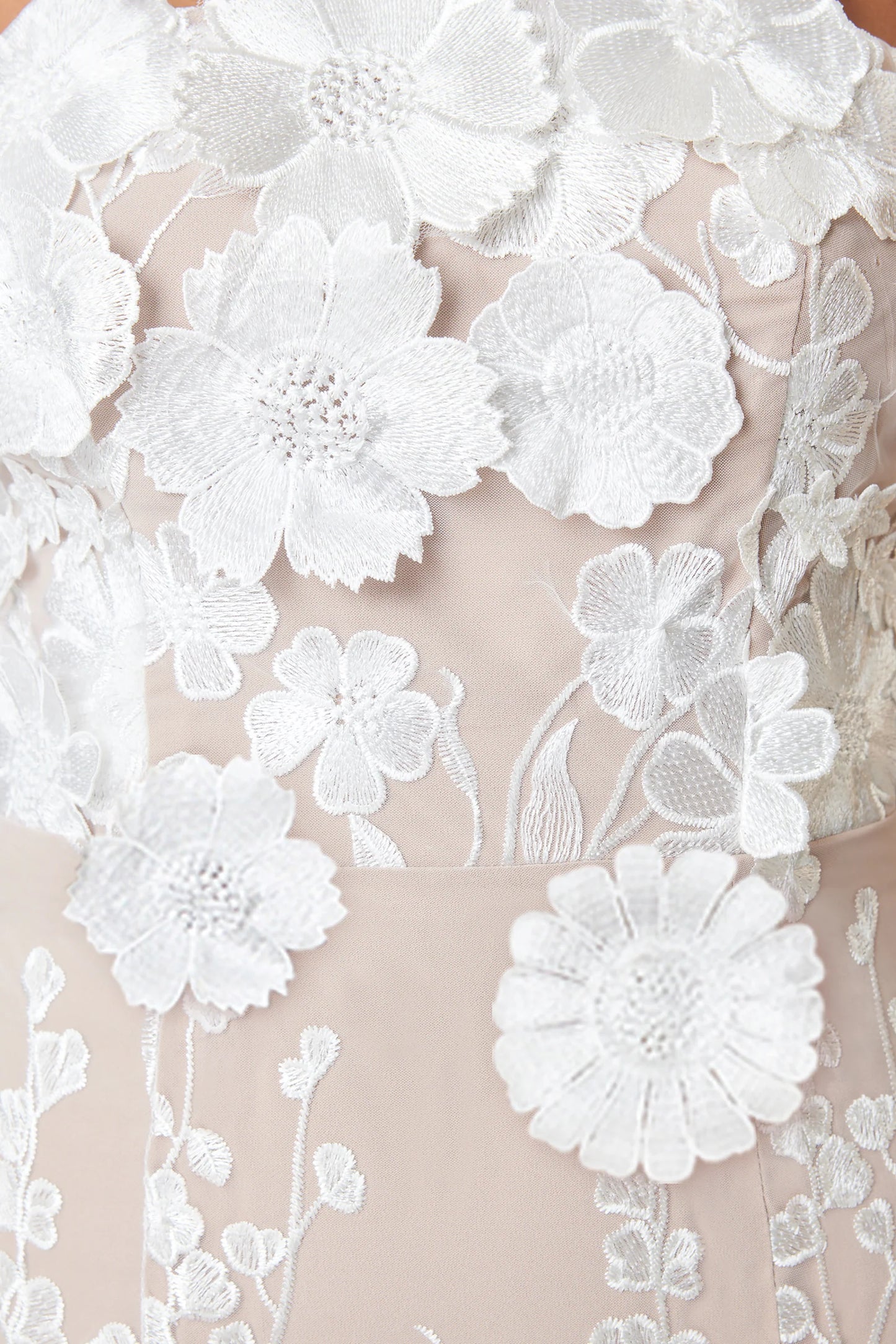 Elliat - Perry Floral Embellished Mini Dress in White