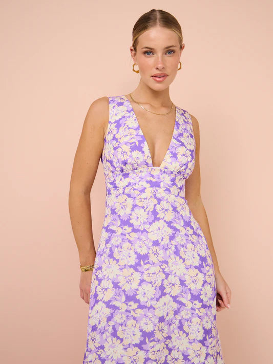 Acler - Ardanary Maxi Dress in Violet Imprint