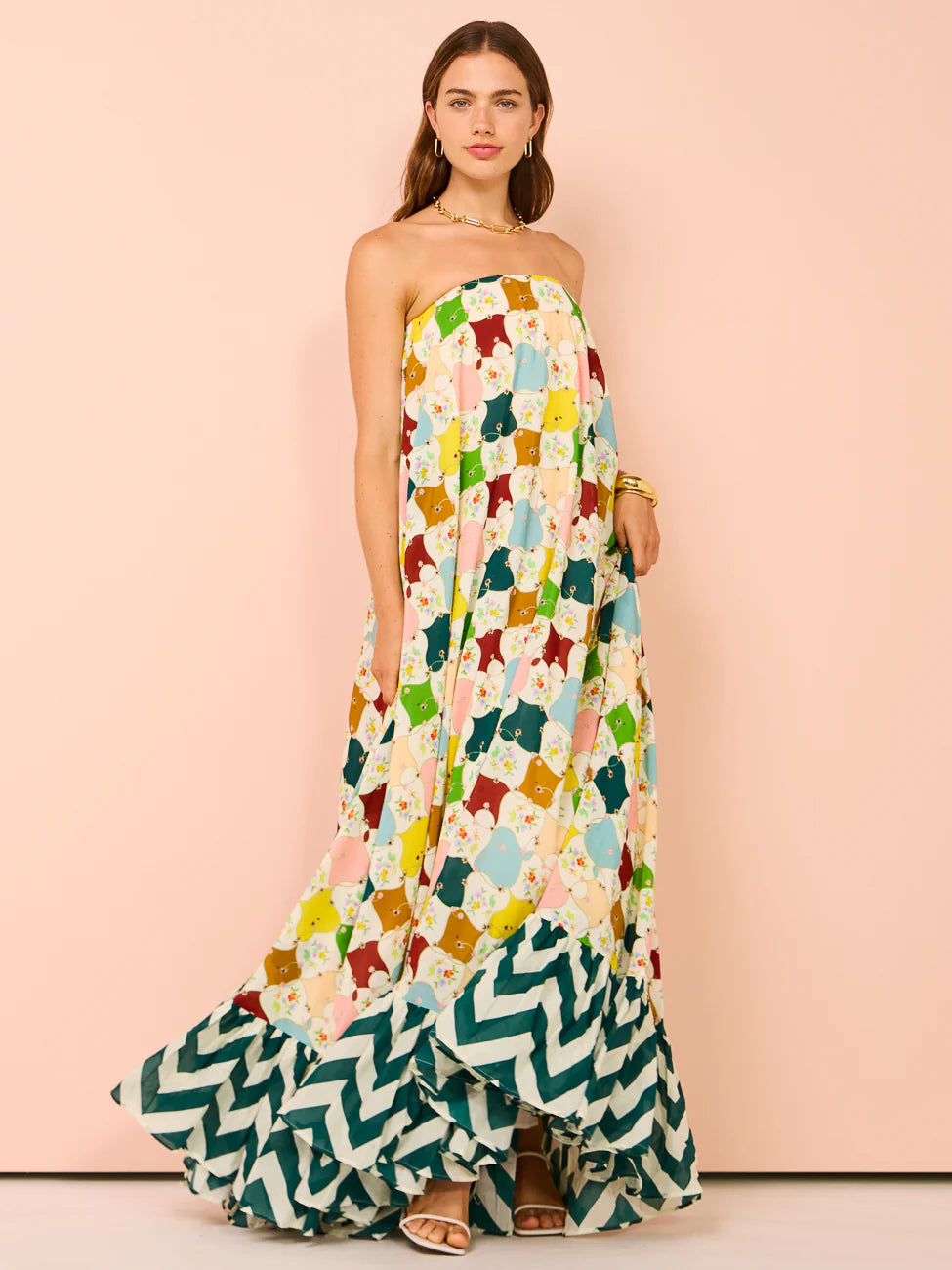 Alemais - Evely Strapless Gown In Multi