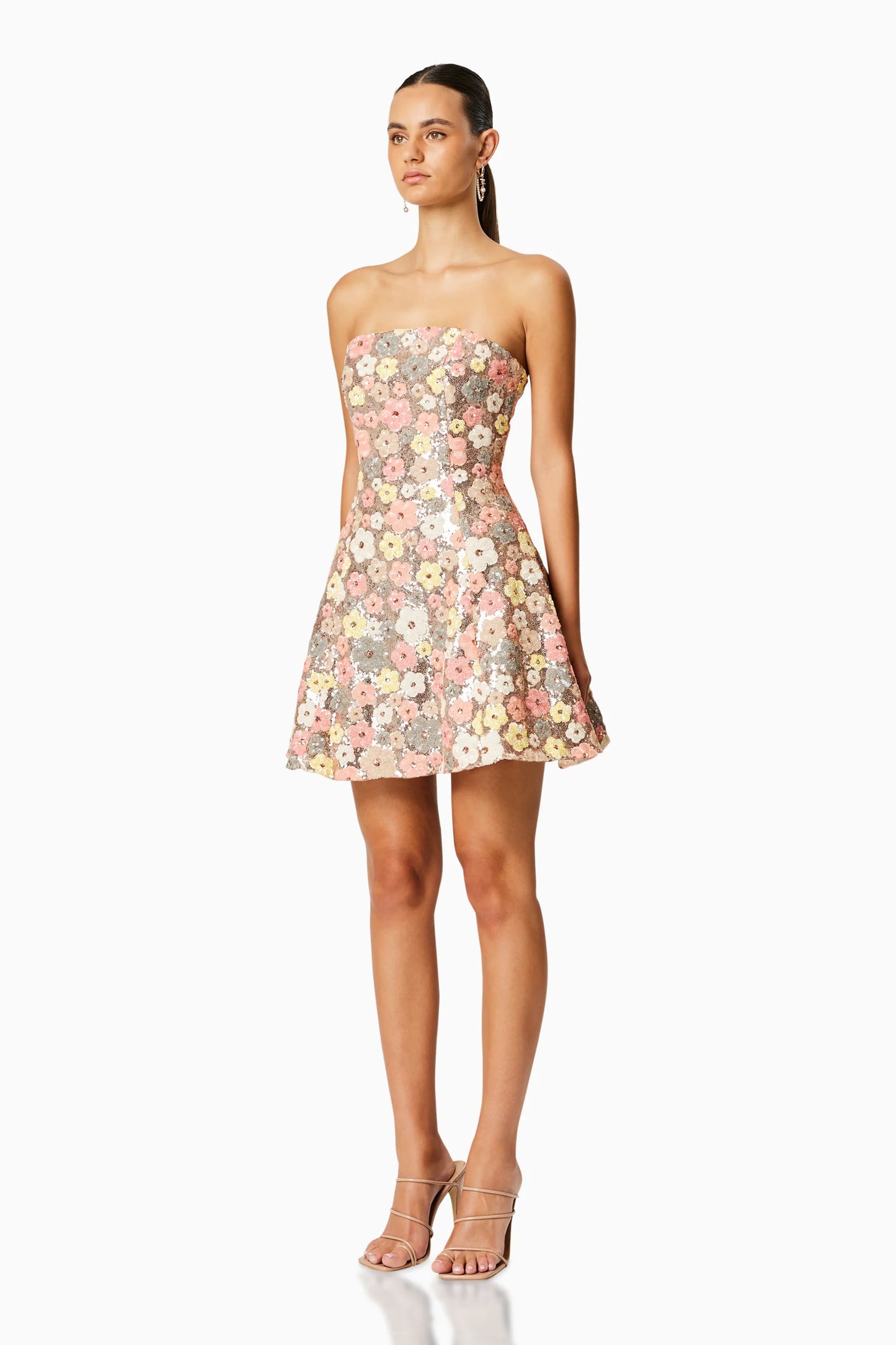 Elliat - Forsythia Strapless Mini Dress In Multi