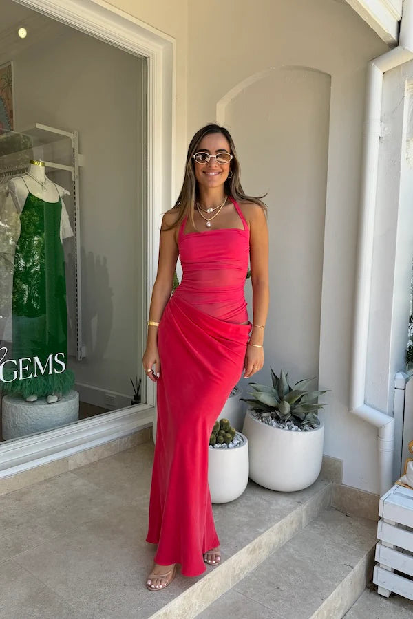 Benni - Gina Halter Dress - Red
