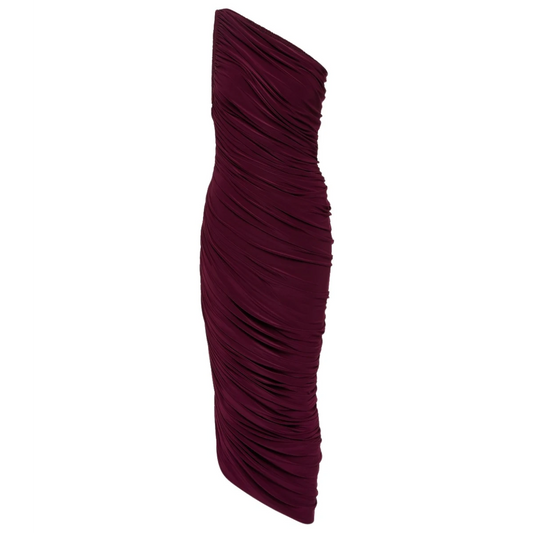 Norma Kamali - Diana one-shoulder gown - Plum