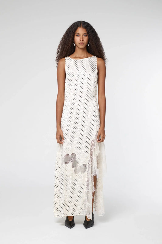 Third Form - Third Form Visions Lace Frill Dress - Cream Polka Dot