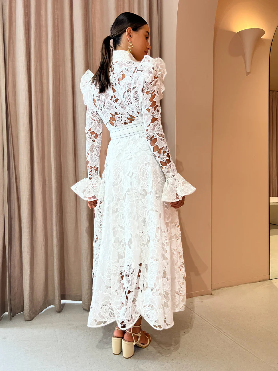 Leo Lin - Aliyah Lace Butterfly Dress